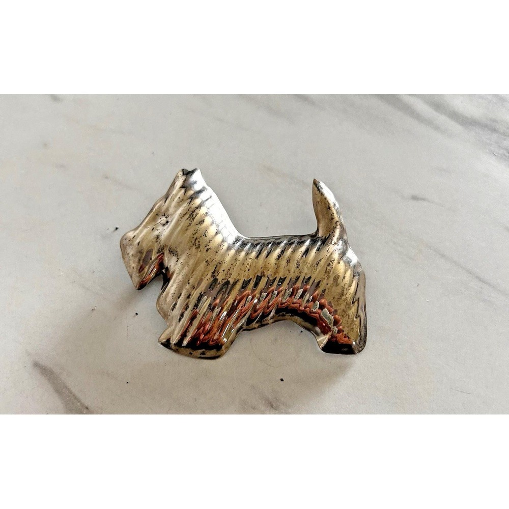 Vintage Taxco Mexico Sterling Silver 925 TV-73 Scottie Westie Dog Brooch 16 gram